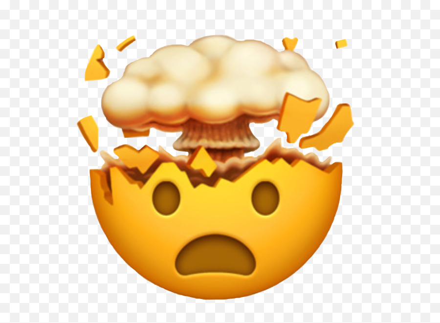 Yellow Mindblown Wow Emoji Interesting Art Freetoedit - Apple Mind Blown Emoji,Interesting Emoji