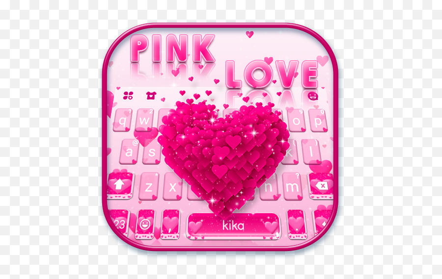 Rose Delicate Heart Keyboard Theme - Apps On Google Play Girly Emoji,Heart And Gun Emoji