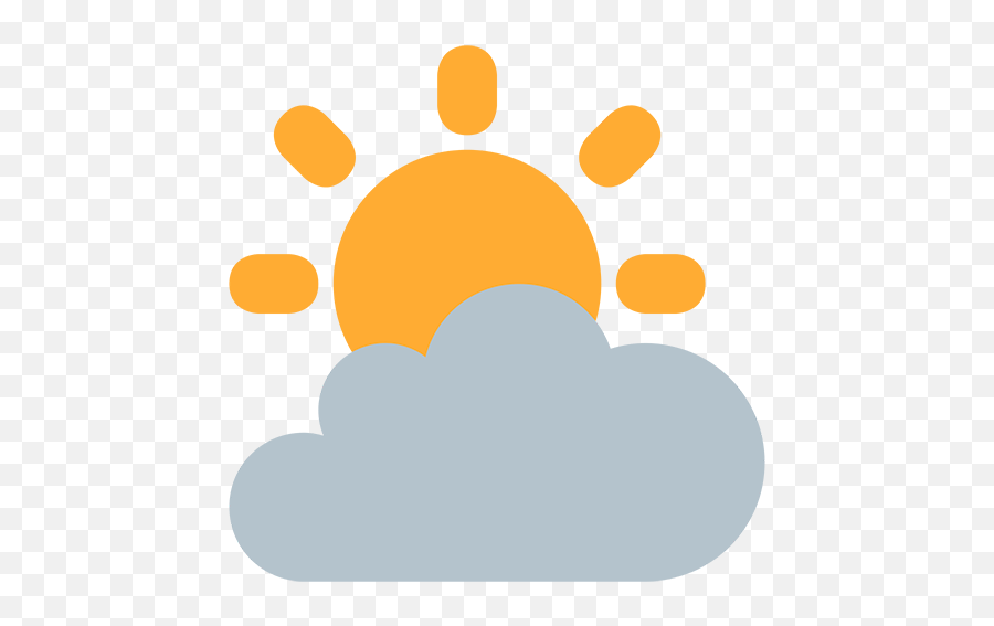 White Sun Behind Cloud With Rain Emoji For Facebook Email - Sun Behind Cloud Icon,Sun Emoji