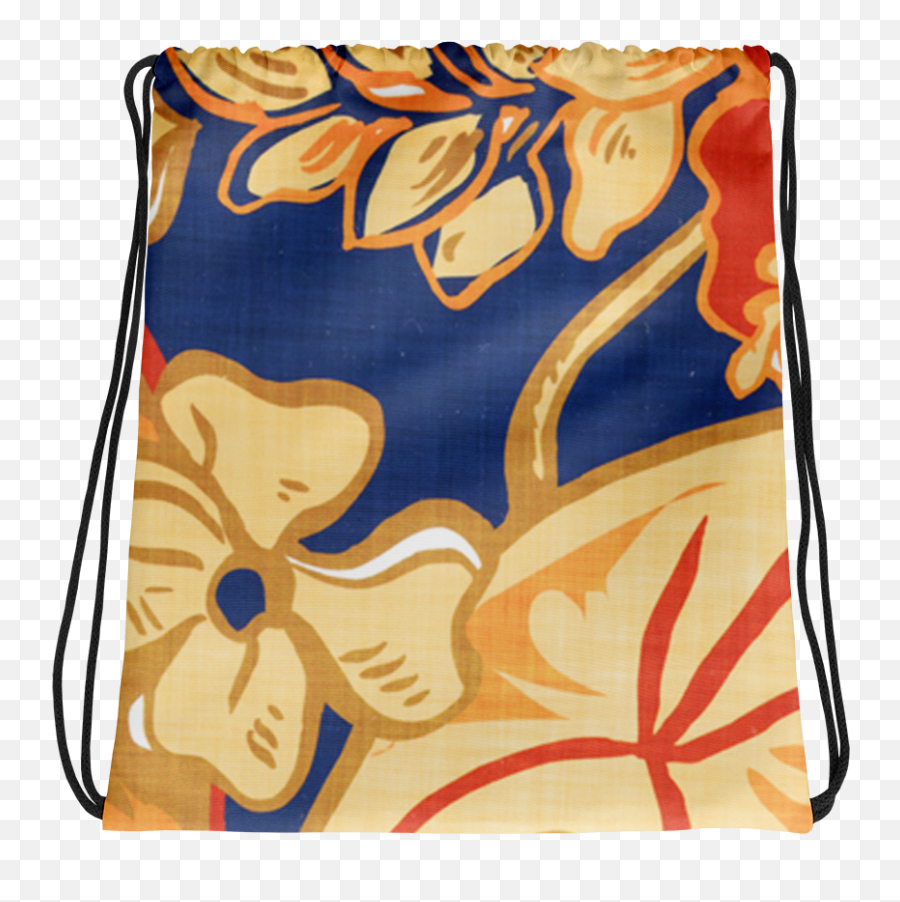 Hawaiian Vintage Tropical Drawstring Bag - Handbag Style Emoji,Purple Emoji Backpack