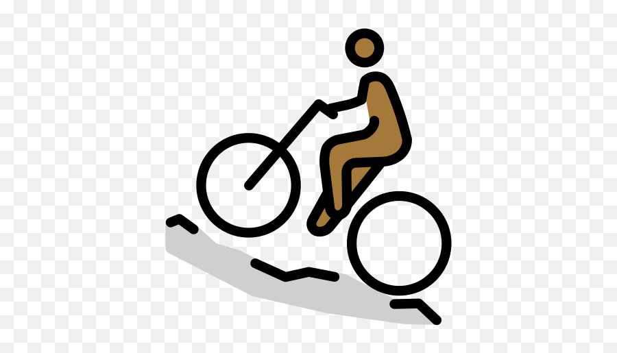 Medium - Ciclista Y Montaña Animado Emoji,Extreme Joy Emoji