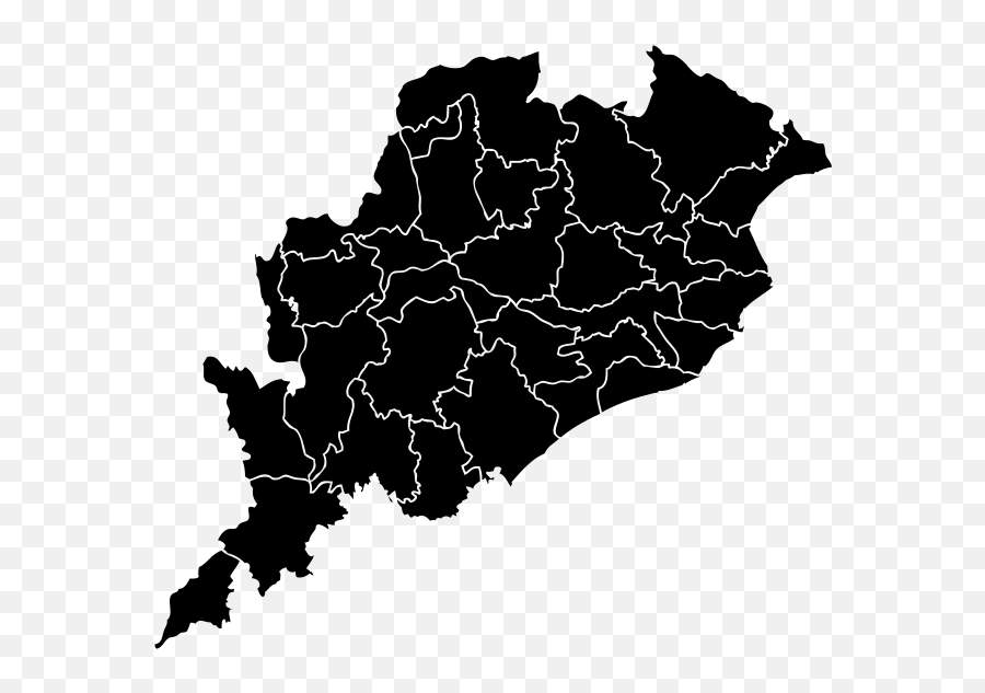 Odisha Blank Districts Map - Odisha Png Emoji,Original Emoji Keyboard