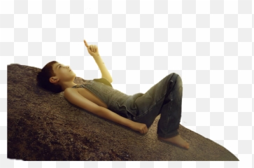 Child Boy Person Laying Rock Pointing - Photo Shoot Emoji,Laying Emoji
