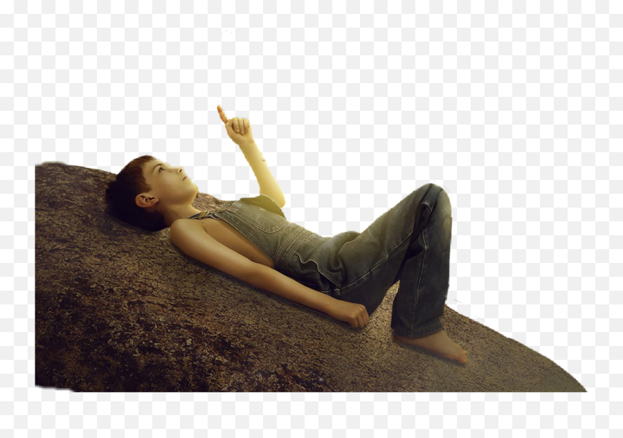 Child Boy Person Laying Rock Pointing - Photo Shoot Emoji,Laying Emoji