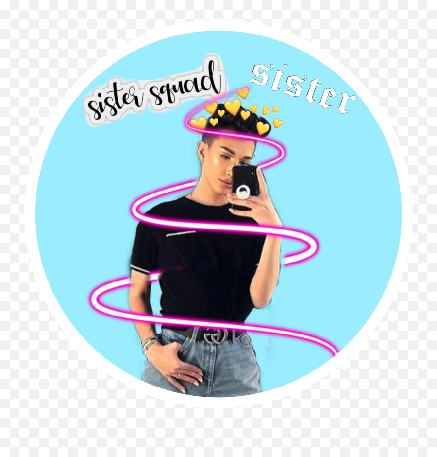 Tik Tok My Name Is Clipart - James Charles Png Emoji,Sisters Emoji