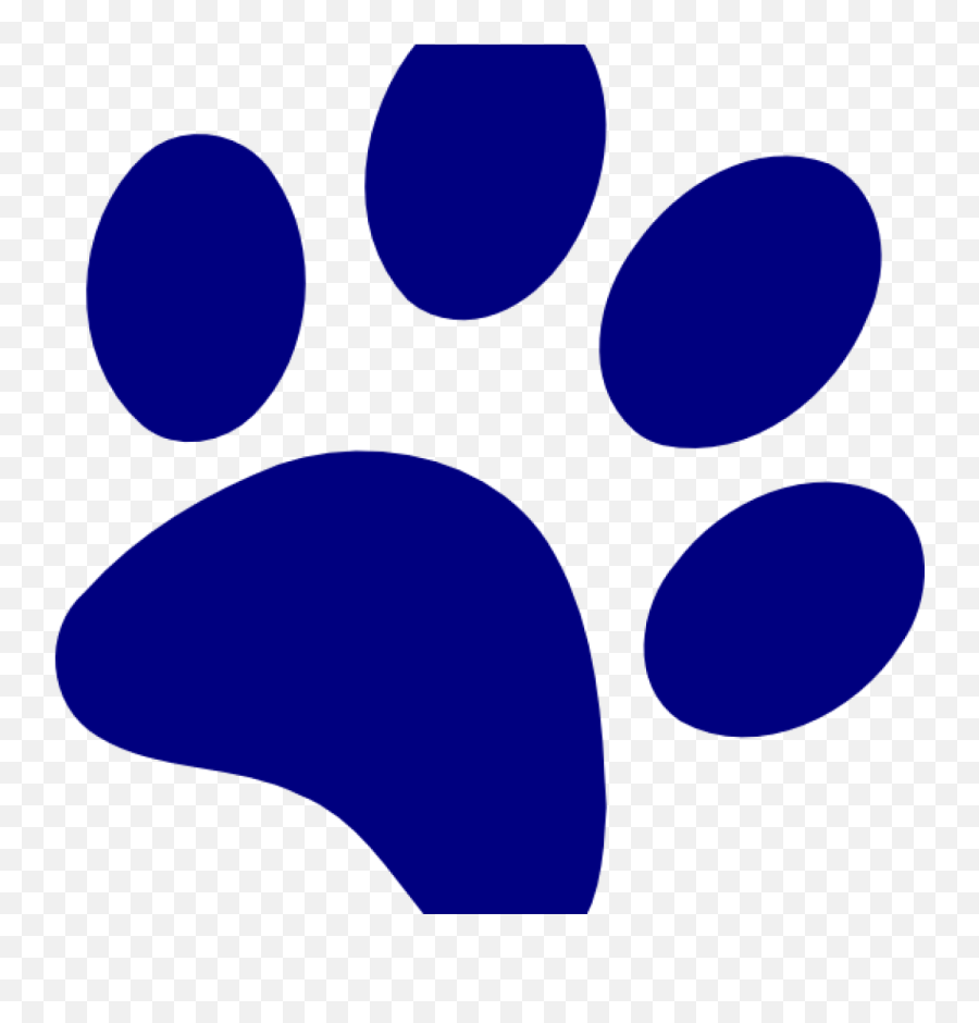 Bobcat Paw Print Clip Art Clipart - Blue Paw Print Clip Art Emoji,Paw Print Emoticon
