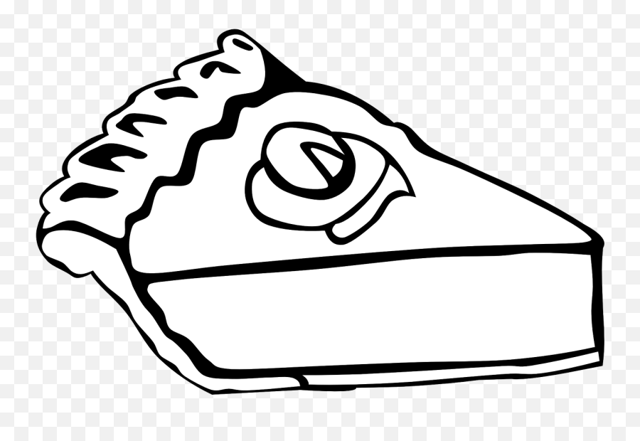 Pie White Black Crust Piece - Piece Of Pie Clipart Emoji,Cherry Pie Emoji