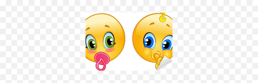 Baby Emoticons Sticker Pixers - Baby Smiley Face Emoji,Baby Emoticons