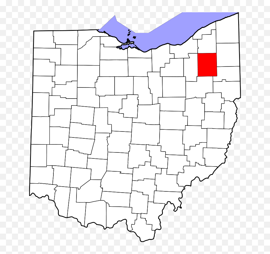 Map Of Ohio Highlighting Portage County - Perry County Ohio Emoji,Flag Emoji List