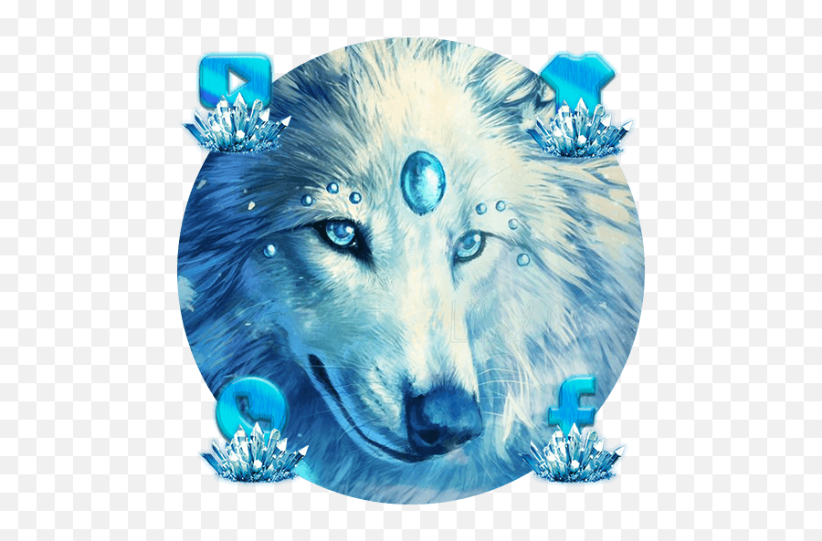 Ice Wolf Theme On Google Play Reviews Stats - Fantasy Wolf Emoji,Wolf Emoji Iphone