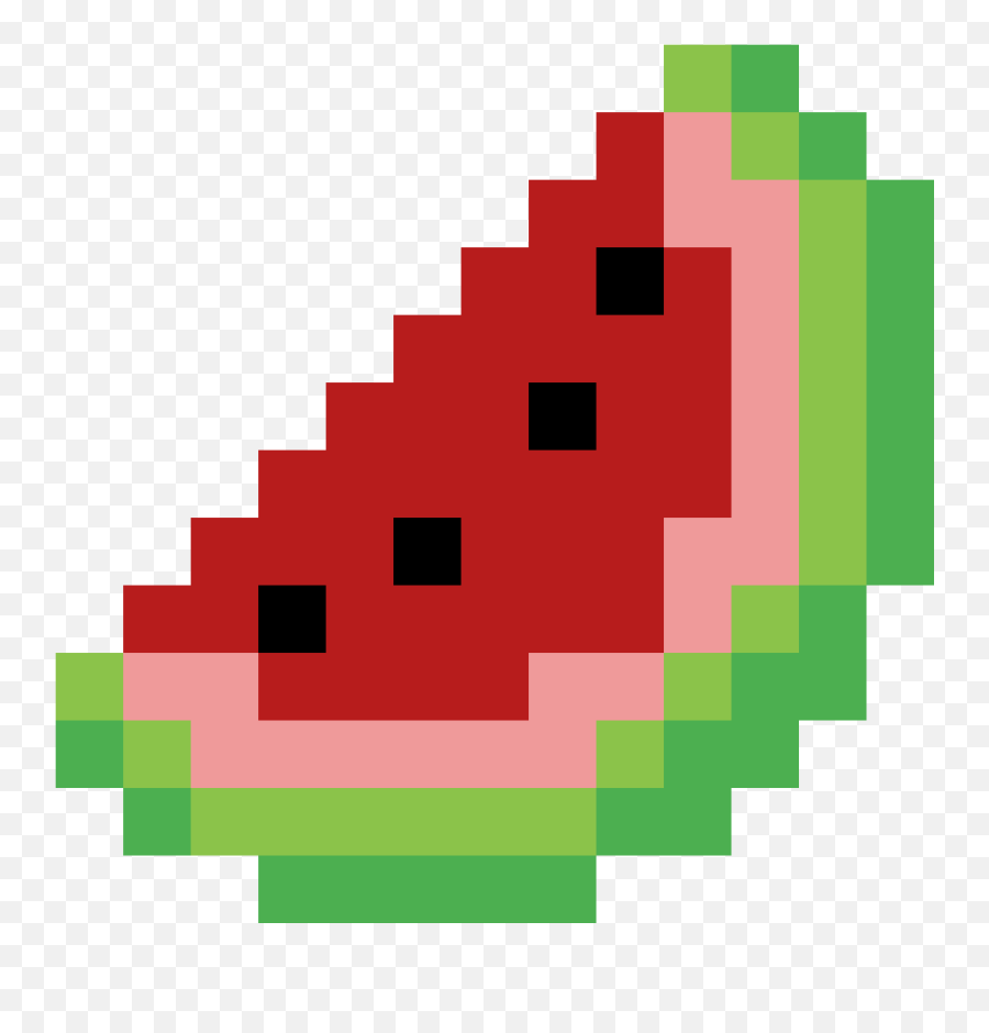 Pixel Art Watermelon Transparent Png - Minecraft Dibujos De Pixeles Emoji,Watermelon Emoji
