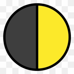 First Quarter Moon Symbol - Circle Emoji