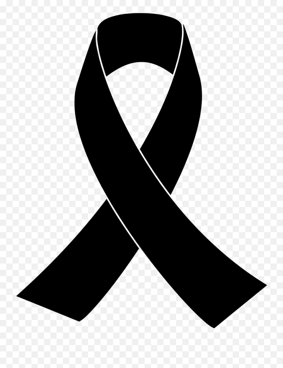 Cancer Logo Png - Free Black Ribbon Vector Emoji,Breast Cancer Ribbon Emoji