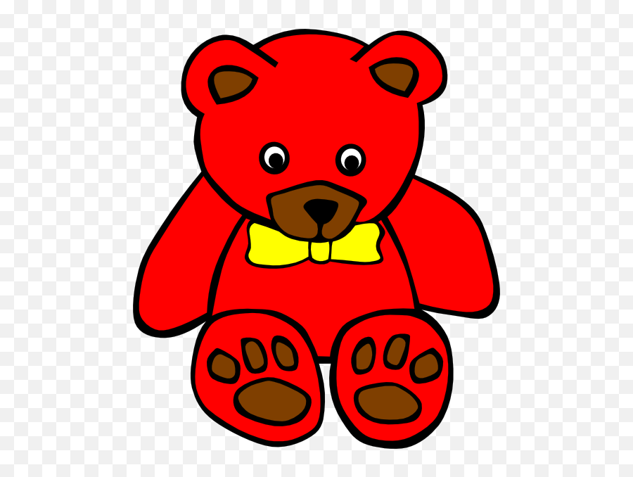 Red Teddy Bear Clipart - Colouring Page Teddy Bear Emoji,Gummy Bear Emoji