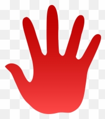 High Five Png Download Free Clip Art - Red Hand Clipart Emoji