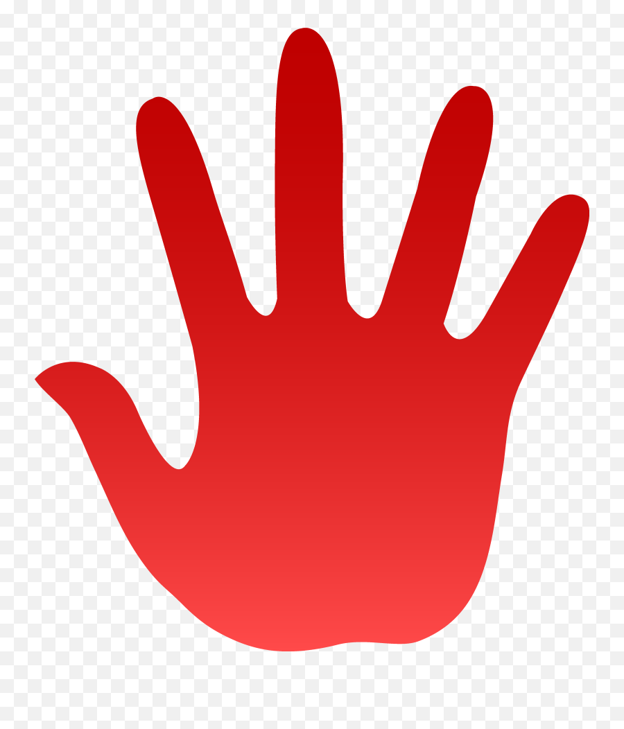 High Five Png Download Free Clip Art - Red Hand Clipart Emoji,Open Hand Emoji Meaning
