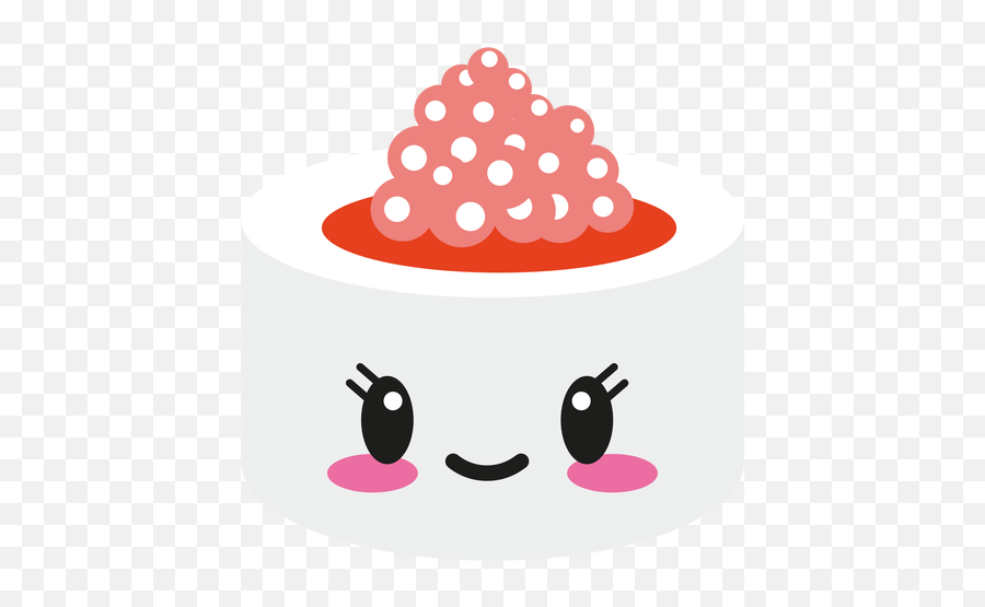 Smiley Kawaii Face Sushi Roll - Sushi Smiley Emoji,Eggplant Emoji Vector