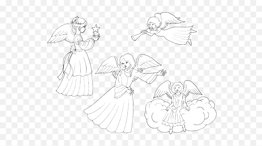 Angels Drawing - Illustration Emoji,Angel Book Emoji
