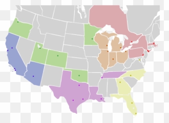 Map Of Usa And Canada Nba Zoom - New York Red Bulls On Emoji