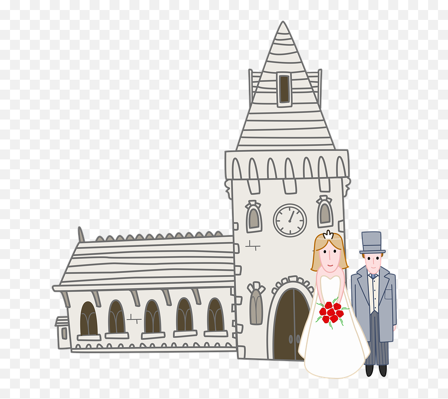 Church Wedding Bride - Church And Bride Groom Silhouette Emoji,Wedding Anniversary Emoji