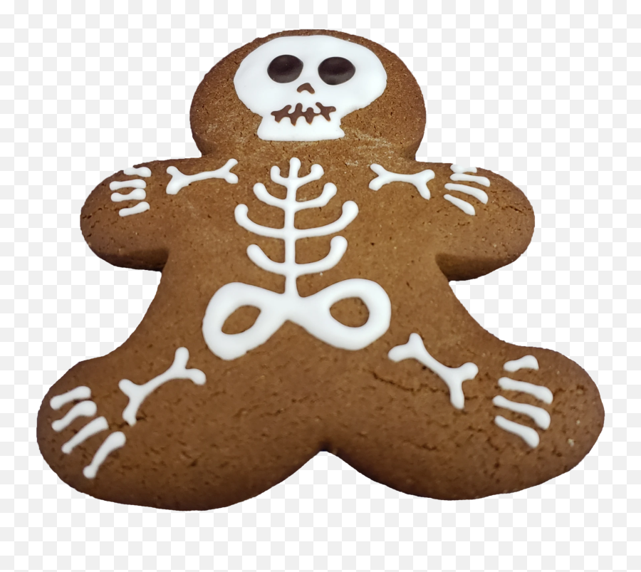 Skeleton Ginger Bread Cookie - Gingerbread Emoji,Bread Emoji Png