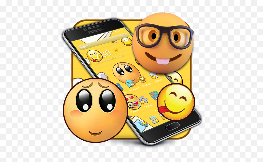 Download Emoji Cute Yellow Face Expression Theme For - Cartoon,Cute Emoticons