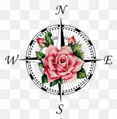 Compass Rose Tattoo - Compass Png Download 16511657 Compass Symbol Emoji,Compass Emoji