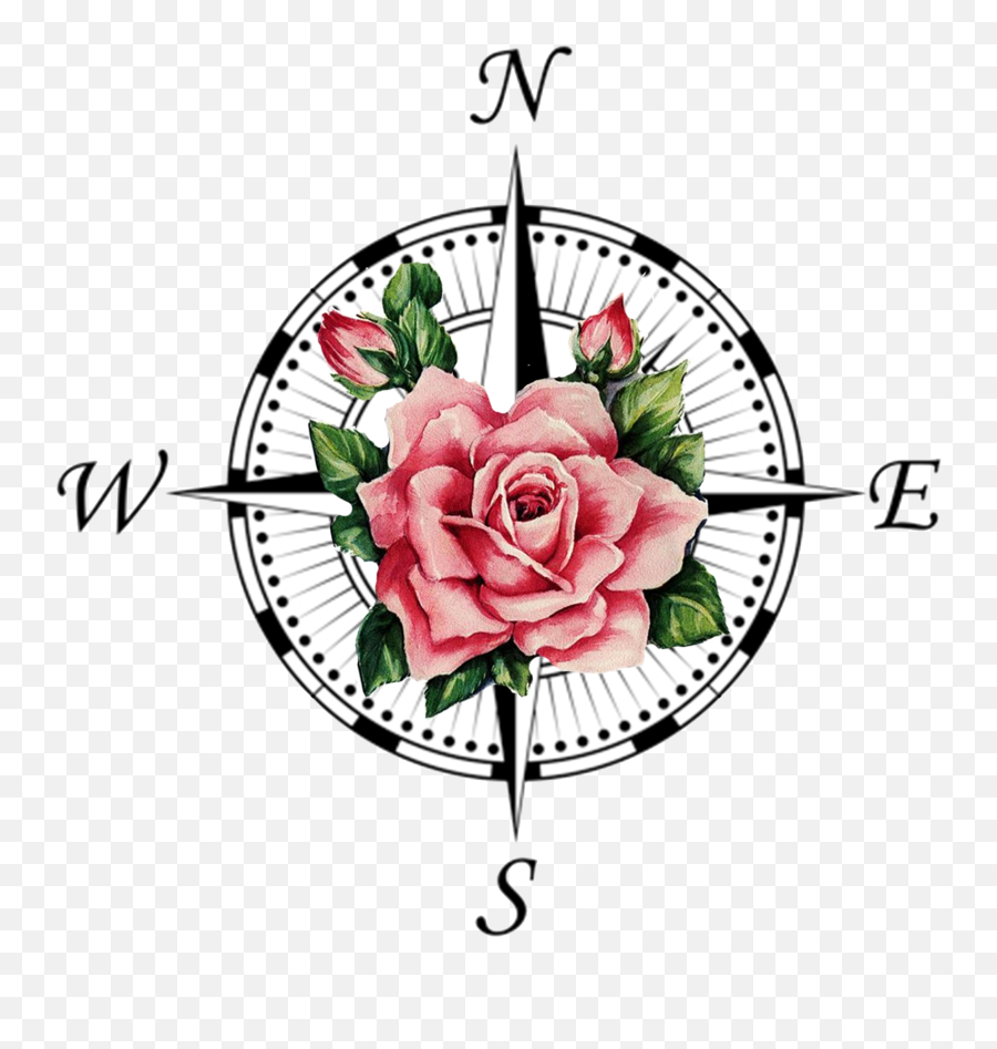 Compass Rose Tattoo - Compass Png Download 16511657 Compass Symbol Emoji,Compass Emoji