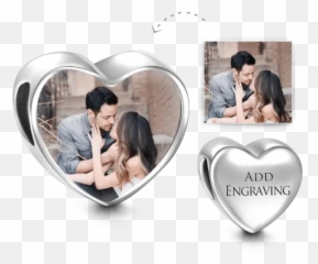 Heart Engraved Photo Charm Silver - GIFTS Ciondoli Pandora Per Una Bambina Emoji