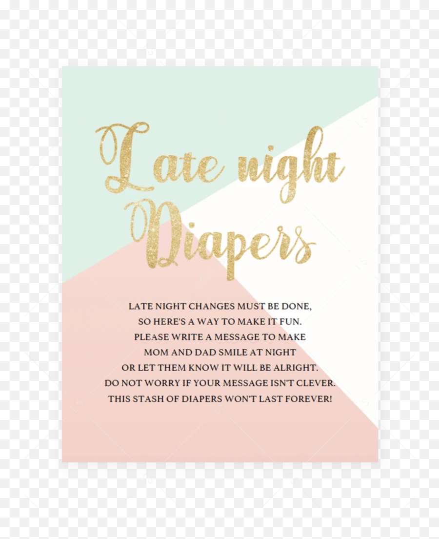Printable Late Night Diapers Sign For - Baby Shower Late Night Diapers Sign Emoji,Peach Emoji Change
