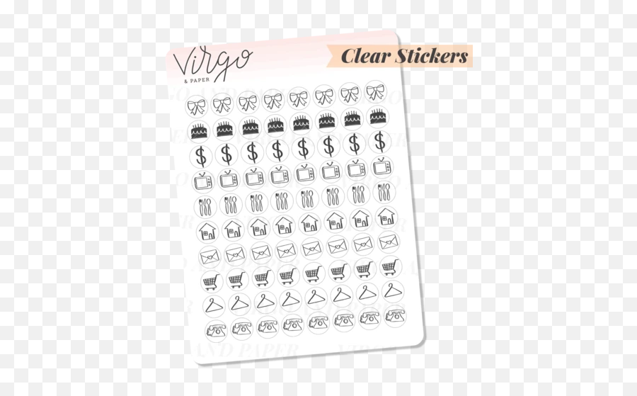 Clear Stickers U2013 Virgo And Paper Llc - Number Emoji,Virgo Symbol Emoji