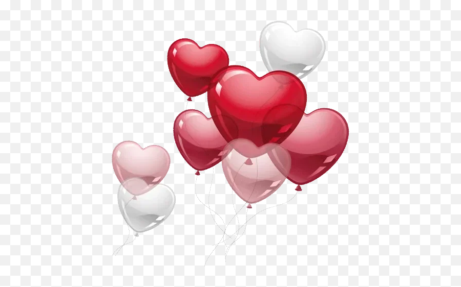 Heart Balloon Png File Png Mart - Valentines Day Balloons Transparent Emoji,Heart Emoji Balloon