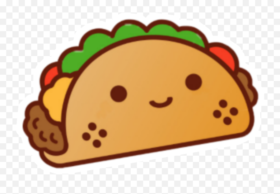 Tacos Cute Kawai French Paris France - Cute Kawaii Taco Emoji,Tacos Emoji