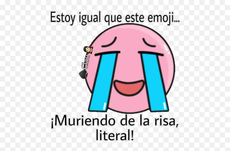 Color Emojibling Blingkika Stickers For Whatsapp - Cartoon,Emoji De Risa