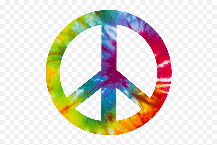 Peace - Logo Hippie Peace Sign Tie Dye Full Size Png Peace Sign Tie Dye Emoji,Tie Dye Emoji