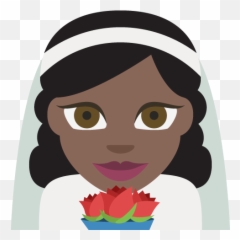 Veil Dark Skin Tone Emoji Emoticon - Png Noivos Emoji,Bride Emoji Png