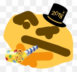 Thinking Meme - Party Blower Clip Art Emoji