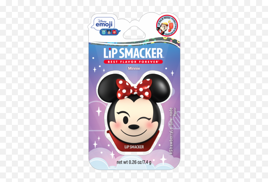 Disney Emoji Minnie Strawberryle - Lip Smacker Disney Emoji Minnie Lip Balm,Lip Emoji