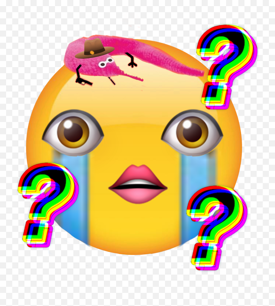 Emoji Cryingemoji Confused Sticker By Charlise - But I Gotta Keep An Eye Out,Confused Emoji Png