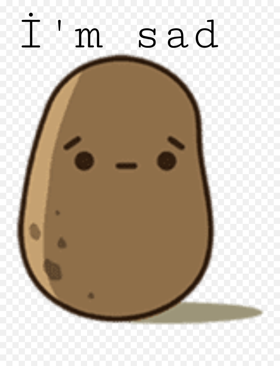 Kawaii Kavaiipotato Potato Sticker - Sad Potato Cartoon Emoji,Yam Emoji