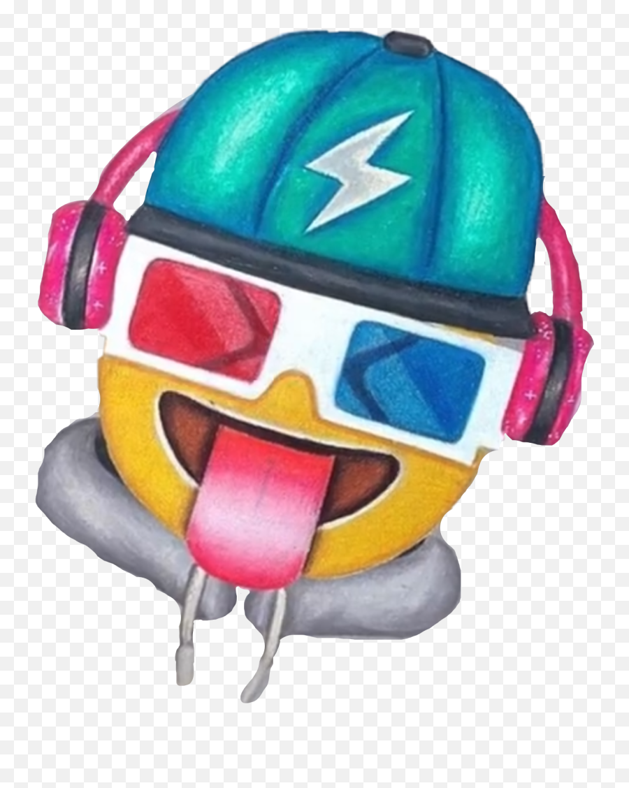 Emoji Lentes Sticker By Alopezmoreno05 - Fictional Character,Helmet Emoji