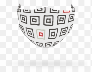 Colourful Motifs Face Coverings - Geometrical and Illusion Serveware Emoji