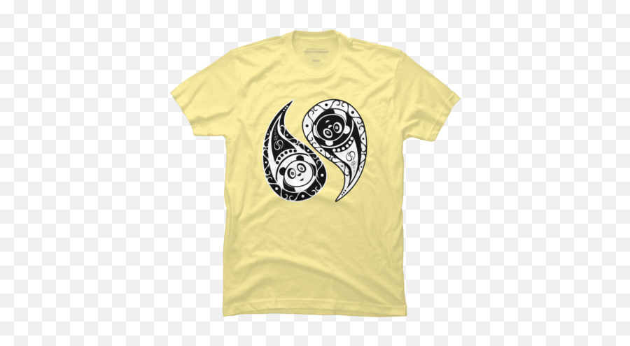 New Yellow Panda 15 T - Shirts Tanks And Hoodies Design By Best Mexican Design T Shirts Emoji,Yin Yang Emoticon