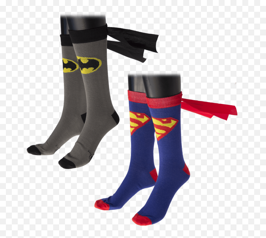 Batman And Superman Caped Socks 2 - Hockey Sock Emoji,Batman Emoji Iphone