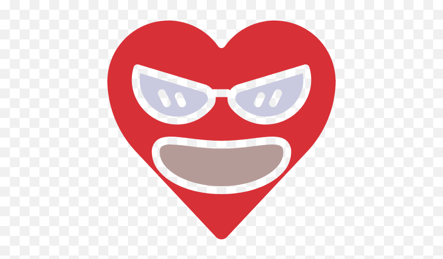 Cool Emoji Emotion Handsome Heart - Cartoon,Handsome Emoji