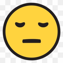Pensive Face Emoji For Facebook Email Sms - Netral Yellow Emoticon Download