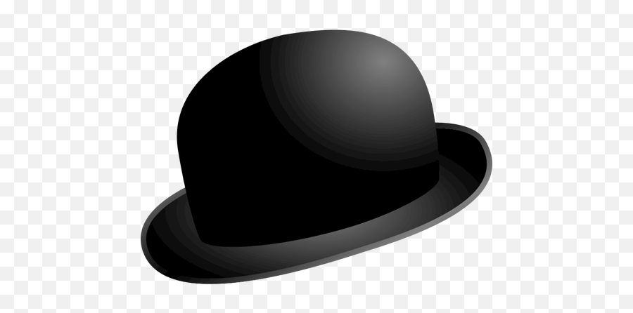 Chaplin Bowler Hat Vector Drawing - Black Hat Clip Art Emoji,Scottish Flag Emoji