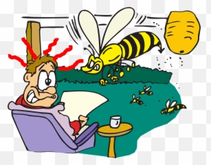 Man Wasps Attack - Fear Cliparts Emoji