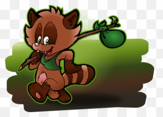Free Anthropomorphic Cartoon Images - Raccoon Emoji,Hug Animated Emoticon