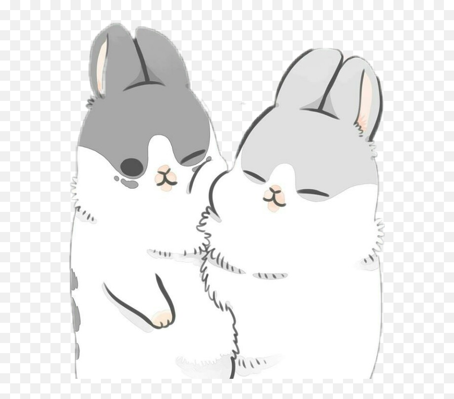 Bunny Grey White Rabbit - Machiko Rabbit Emoji,White Rabbit Emoji